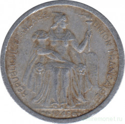 Монета. Новая Каледония. 1 франк 1949 год.