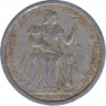 Монета. Новая Каледония. 1 франк 1949 год. ав.