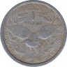 Монета. Новая Каледония. 1 франк 1949 год. рев.