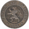 Монета. Бельгия. 10 сантимов 1894 год. Des Belges.