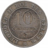 Монета. Бельгия. 10 сантимов 1894 год. Des Belges.