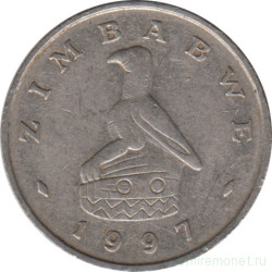 Монета. Зимбабве. 10 центов 1997 год.