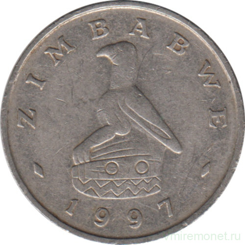 Монета. Зимбабве. 10 центов 1997 год.
