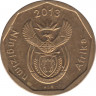 Монета. Южно-Африканская республика (ЮАР). 20 центов 2013 год. ав.