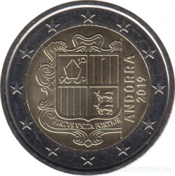 Монета. Андорра. 2 евро 2019 год.