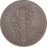 Монета. США. 10 центов 1942 год. Монетный двор S. рев.