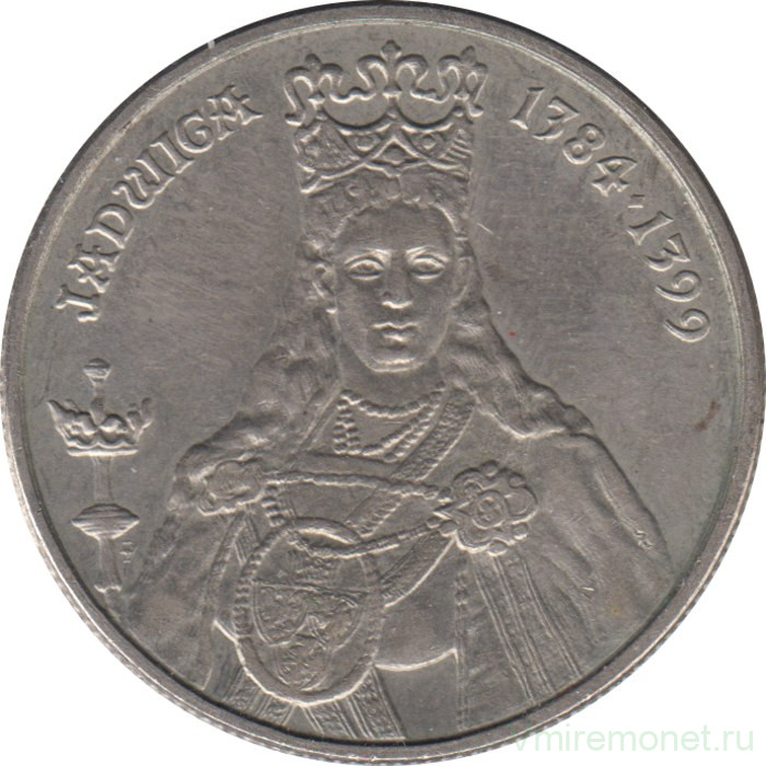 Монета. Польша. 100 злотых 1988 год. Польские правители - королева Ядвига.