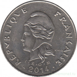 Монета. Французская Полинезия. 50 франков 2014 год.
