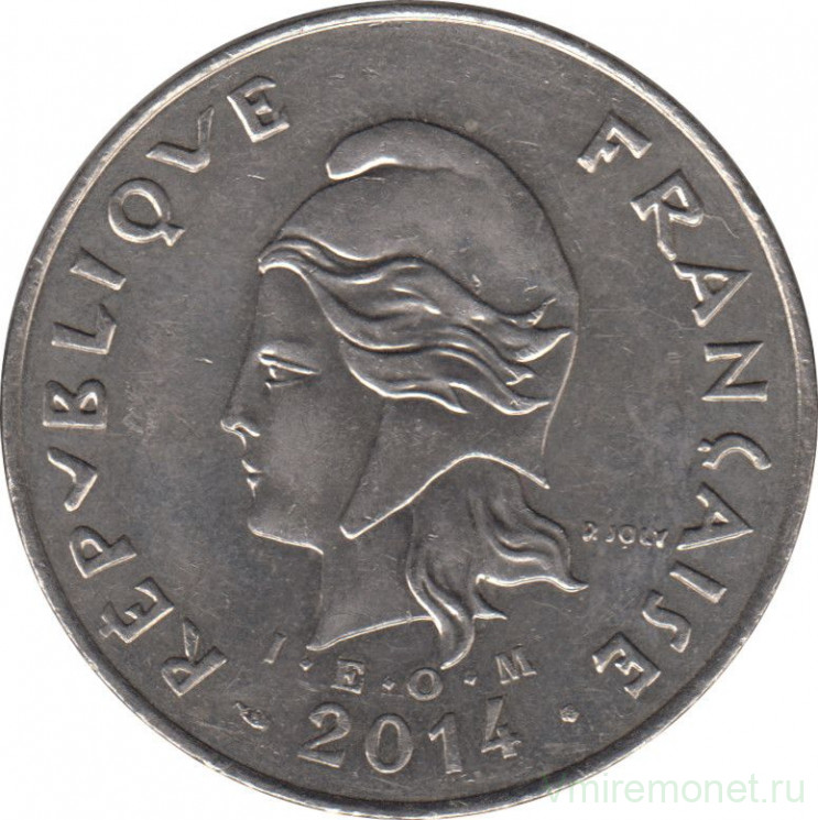 Монета. Французская Полинезия. 50 франков 2014 год.