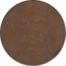 Монета. Франция. 10 сантимов 1856 год. B. рев.