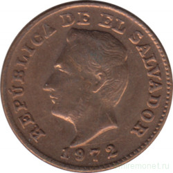 Монета. Сальвадор. 1 сентаво 1972 год.