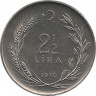 Монета. Турция. 2,5 лиры 1970 год. ФАО.