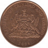 Монета. Тринидад и Тобаго. 5 центов 2008 год. ав.