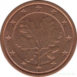 Монета. Германия. 1 цент 2014 год. (F).