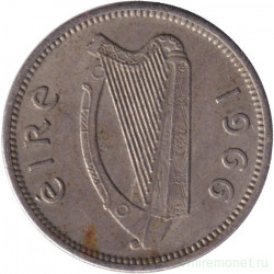 Монета. Ирландия. 3 пенса 1966 год.