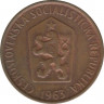 Монета. Чехословакия. 50 геллеров 1963 год. ав.