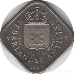 Монета. Нидерландские Антильские острова. 5 центов 1983 год.