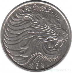 Монета. Эфиопия. 50 сантимов 2012 год.