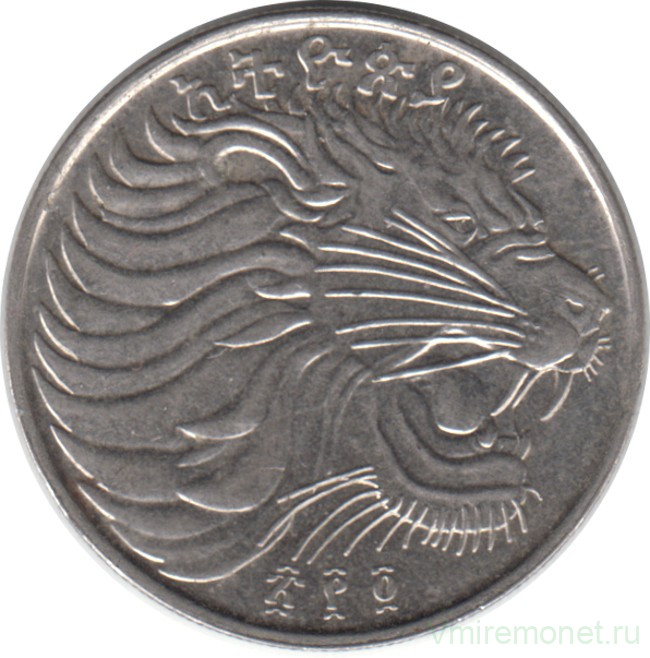 Монета. Эфиопия. 50 сантимов 2012 год.