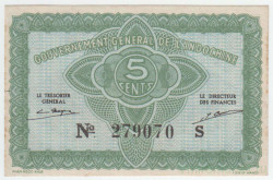 Банкнота. Французский Индокитай. 5 центов 1942 год. Тип 88а(1).