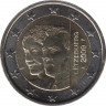  Монета. Люксембург. 2 евро 2009 год. 90 лет вступления на престол герцогини Шарлотты. ав.