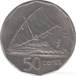Монета. Фиджи. 50 центов 1987 год.