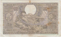 Банкнота. Бельгия. 100 франков (20 бельгас) 1937 год. Тип 107 (2).