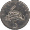 Монета. Ямайка. 5 центов 1977 год. рев.