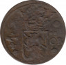 1-й вариант. Монета. Швеция. 1/4 эре 1637 год. ав.