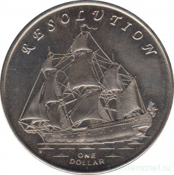 Монета. Острова Гилберта (Кирибати). 1 доллар 2014 год. "Ресолюшн".