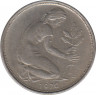  Монета. ФРГ. 50 пфеннигов 1970 год. Монетный двор - Штутгарт (F). ав.
