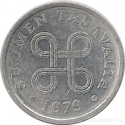 Монета. Финляндия. 5 пенни 1979 год.