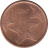Монета. Багамские острова. 1 цент 2015 год. (немагнитная). рев.
