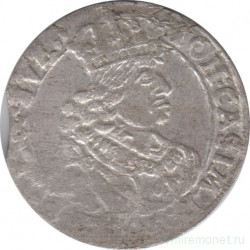 Монета. Польша. Шостак (6 грошей) 1661 год. Ян Казимир Ваза II. ТТ.