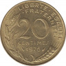 Монета. Франция. 20 сантимов 1976 год. ав.