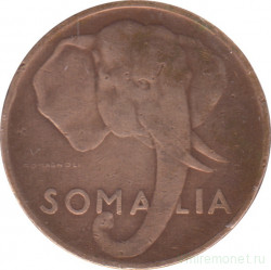 Монета. Сомали. 5 чентезимо 1950 год.