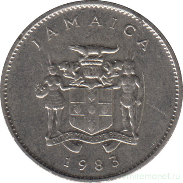 Монета. Ямайка. 10 центов 1983 год.