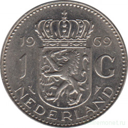 Монета. Нидерланды. 1 гульден 1969 год. Рыба.