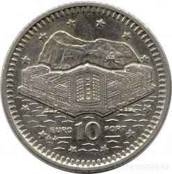 Монета. Гибралтар. 10 пенсов 1995 год.