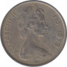 Монета. Фиджи. 5 центов 1973 год. ав.