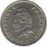 Монета. Новые Гебриды (Вануату). 20 франков 1967 год. 