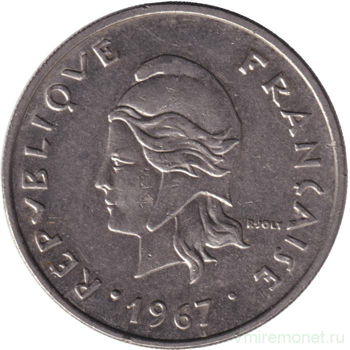 Монета. Новые Гебриды (Вануату). 20 франков 1967 год. 