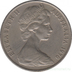 Монета. Австралия. 20 центов 1970 год.