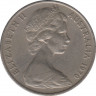 Монета. Австралия. 20 центов 1970 год. ав.