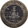 Монета. Великобритания. 2 фунта 2015 год. Первая мировая война - Королевский флот. Новый портрет. ав.
