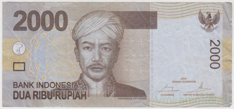 Банкнота. Индонезия. 2000 рупий 2016 год. Старый тип.