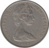 Монета. Новая Зеландия. 10 центов 1967 год. ав.