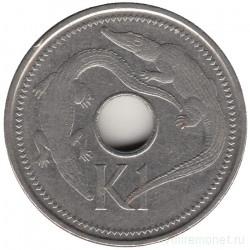 Монета. Папуа - Новая Гвинея. 1 кина 2010 год.