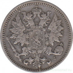 Монета. Русская Финляндия. 25 пенни 1890 год.