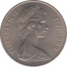 Монета. Фиджи. 1 доллар 1969 год. ав.